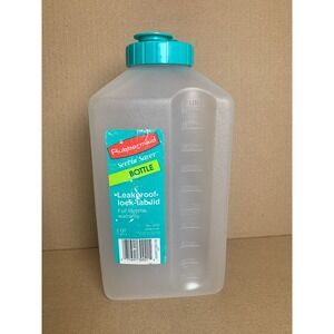 Vintage Rubbermaid Servin Saver 2 Quart Bottle Teal Lock Tab Lid Made in USA